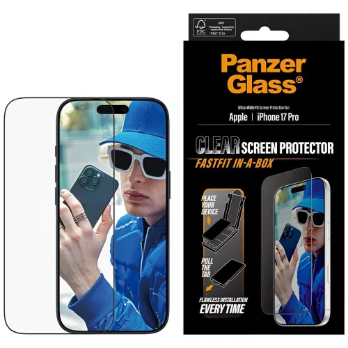 PanzerGlass Ultra-Wide Fit Fastfit Tempered Glass iPhone 17 Pro edzett üvegfólia