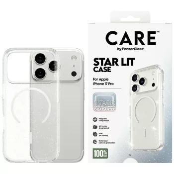   CARE by PanzerGlass Flagship Urban Explorer w. tok, fehér MagSafe case iPhone 17 Pro Star Lit tok, átlátszó