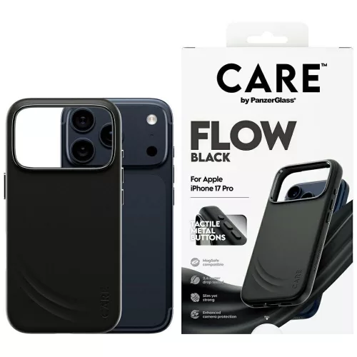 CARE by PanzerGlass Feature FLOW MagSafe case iPhone 17 Pro tok, fekete