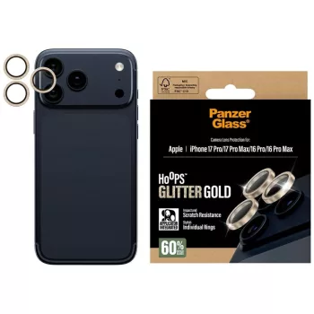   Tempered glass lens protector PanzerGlass Hoops Glitter iPhone 17 Pro / 17 Pro Max / 16 Pro kameravédő