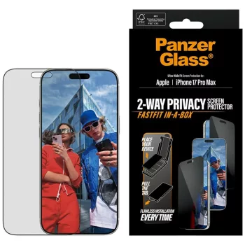   PanzerGlass Ultra-Wide Fit Fastfit Privacy Glass iPhone 17 Pro Max betekintésvedő edzett üvegfólia