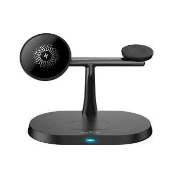   Maxlife MXWC-03 mágneses vezeték nélküli töltő 15W, fekete 3in1