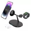 Maxlife MXWC-03 mágneses vezeték nélküli töltő 15W, fekete 3in1