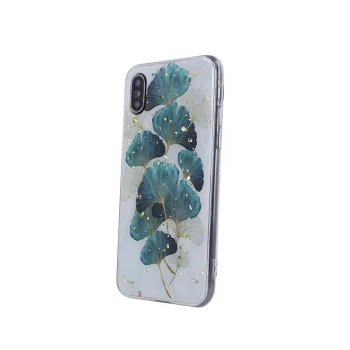   Gold Glam Case iPhone 15 Pro 6,1" leaves hátlap, tok, mintás