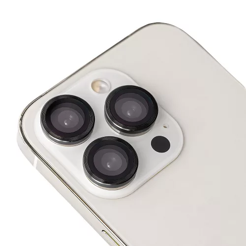 Set of lens glasses iPhone 15 / 15 Plus fekete kerettel (2 pcs)