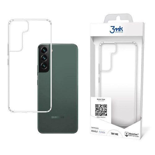 3MK Armor Case Samsung Galaxy S22 Plus, hátlap, tok, átlátszó