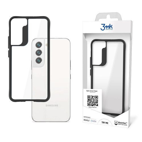 3MK SatinArmor + tok Samsung Galaxy S22 Military Grade ütésálló tok, átlátszó