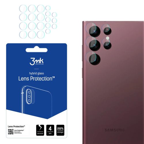 3MK Lens Protection™ hibrid kameraüveg Samsung Galaxy S22 Ultra 5G