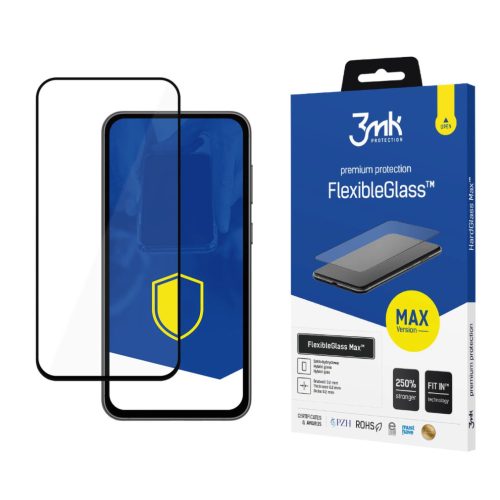 3MK FlexibleGlass Max Samsung Galaxy S23 FE, fekete, hibrid üvegfólia, átlátszó,