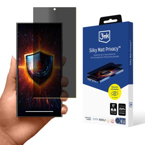 3mk Silky Matt Privacy Samsung Galaxy S24 Ultra betekintésvédő üvegfólia