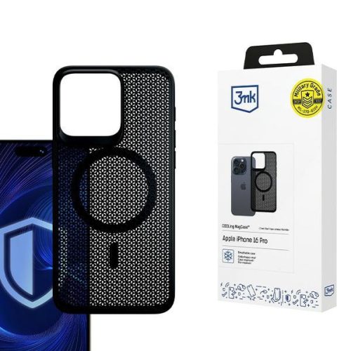 3MK COOLing MagCase iPhone 16 Pro tok, fekete
