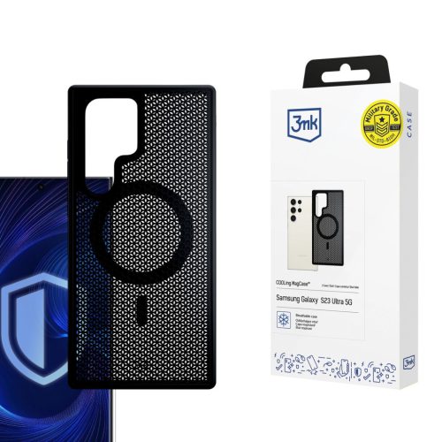 3MK COOLing MagCase Samsung Galaxy S23 Ultra tok, fekete
