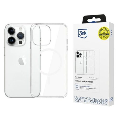 3MK tok, átlátszó MagCase iPhone 14 Pro