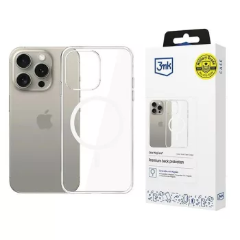 3MK tok, átlátszó MagCase iPhone 15 Pro Max