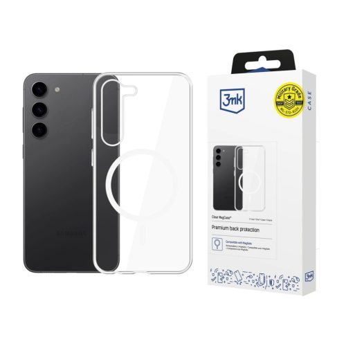 3MK Clear MagCase Samsung Galaxy S23 Plus tok, átlátszó