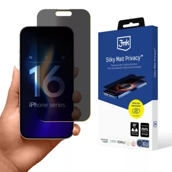   3MK Silky Matt Privacy iPhone 16 Plus 6.7" privacy üvegfólia