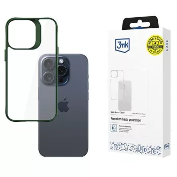3MK Satin Armor Case+ iPhone 15 Pro tok, zöld
