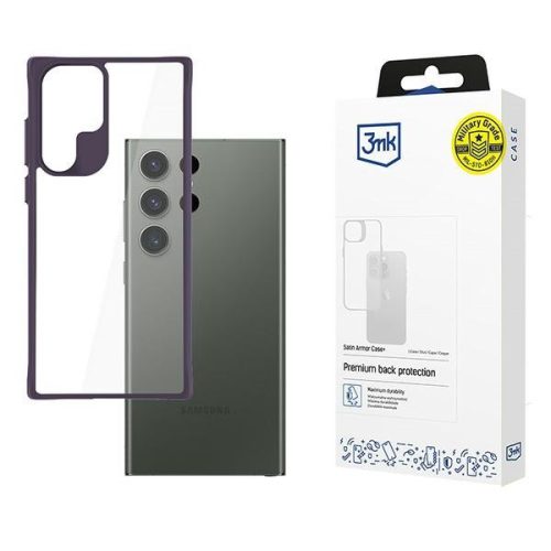 3MK Satin Armor Case+ Samsung Galaxy S24 Ultra tok, lila