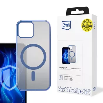   3mk Frosty MagCase tok, kék Apple iPhone 14 Plus tok, átlátszó