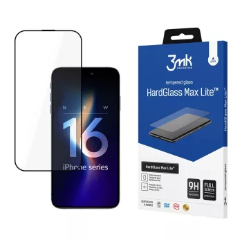   3MK HardGlass Max Lite iPhone 16 Pro Max 6.9" tok, fekete Fullscreen Glass Lite