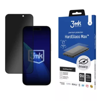   3MK 9H Privacy Glass HardGlass Max Privacy Apple iPhone 16 Pro betekintésvédő üvegfólia