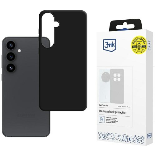 3MK Matt Case Pro Samsung Galaxy S25 tok, fekete