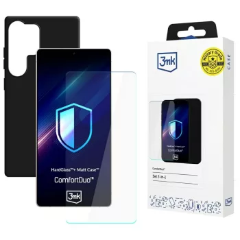   3MK ComfortDuo Matt tok, fekete Samsung Galaxy S25 Ultra tok, fekete