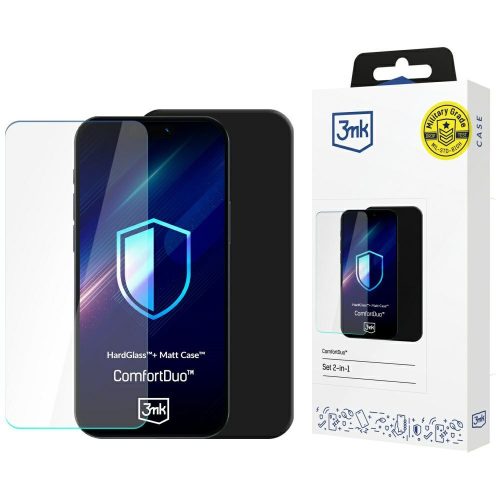 3MK ComfortDuo Matt tok, fekete Samsung Galaxy S25 tok, fekete