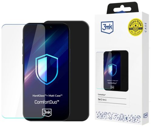 3MK Comfort Duo Samsung Galaxy A36/A56 tok és edzett üvegfólia, fekete