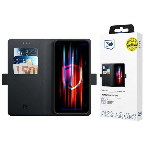 3MK Wallet Case Samsung Galaxy A26 5G tok, fekete
