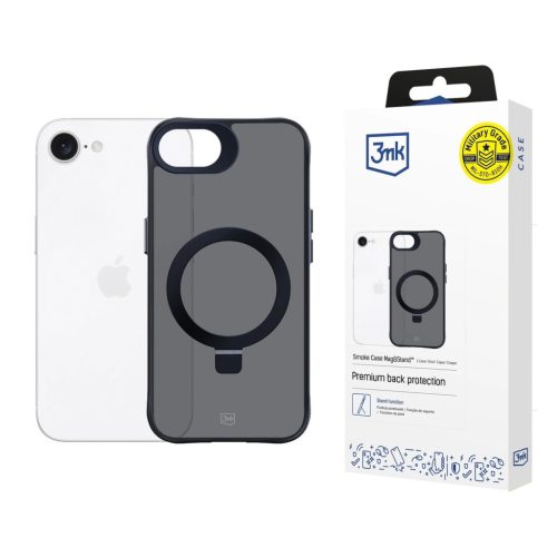 3mk Smoke Case Mag&Stand Apple iPhone 16E tok, fekete