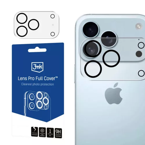 3mk Lens Pro Full Cover Camera Protector iPhone 17 Pro Max edzett üvegfólia