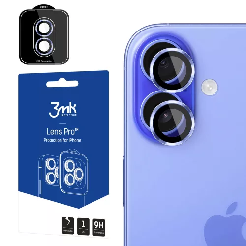 3mk Lens Protection Pro Tempered Glass iPhone 17 kameravédő, kék