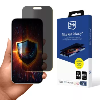   3MK Silky Matt Privacy Apple iPhone 17 Pro Max betekintésvedő edzett üvegfólia