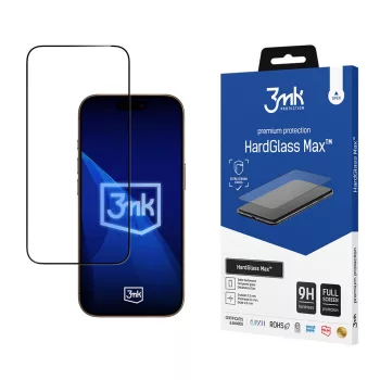   3MK Reinforced HardGlass Max Black Tempered Glass Apple iPhone 17 Pro Max edzett üvegfólia