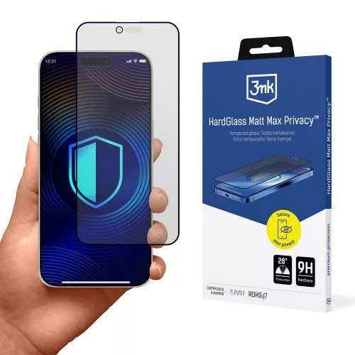 3mk Hardglass Matt Max Privacy Tempered Glass iPhone 17 Air betekintésvedő edzett üvegfólia