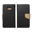 Smart Fancy oldalra nyíló tok Samsung Galaxy S22 Plus, arany, fekete