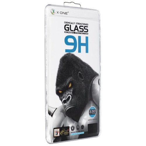 X-ONE 3D Full Cover edzett üvegfólia Samsung Galaxy S22 (tokbarát) ujjlenyomat-érzékelős, fekete