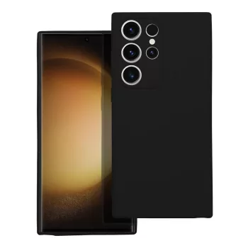 SILICONE case tok Samsung Galaxy S23 Ultra, fekete