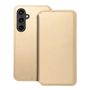   DUAL POCKET Book oldalra nyíló tok Samsung Galaxy S23 FE, arany