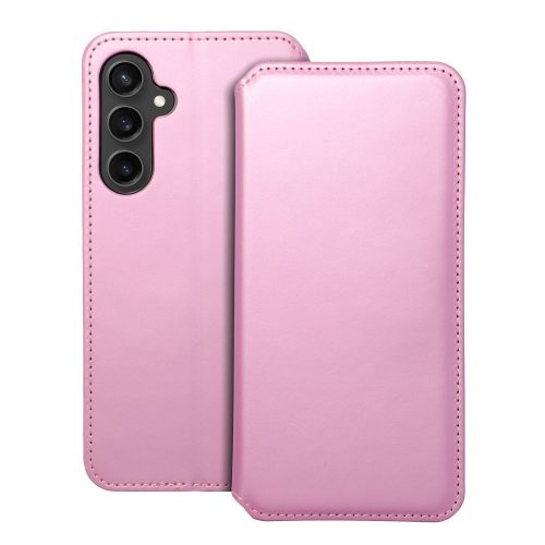DUAL POCKET Book oldalra nyíló tok Samsung Galaxy S23 FE, rózsaszín