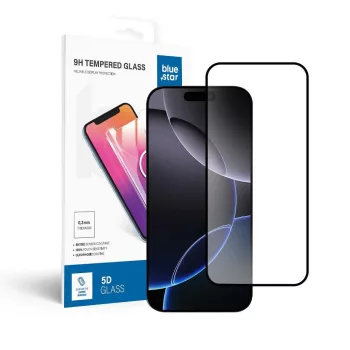   Blue Star Tempered glass, teljes kijelzős edzett üvegfólia iPhone 16 Pro 5D Full Cover