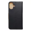 FANCY Book case for IPHONE 16 Plus oldalra nyíló tok, fekete-arany