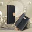 FANCY Book case Samsung Galaxy S24 FE tok, fekete- arany