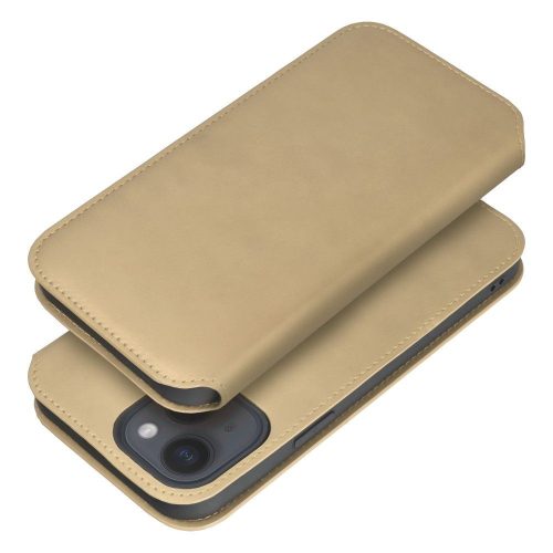 DUAL POCKET Book case Samsung Galaxy S25 tok, arany