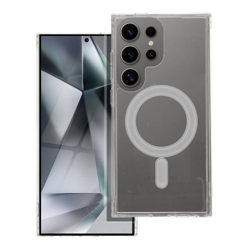 CLEAR MAG COVER case compatible with MagSafe Samsung Galaxy S25 tok, átlátszó