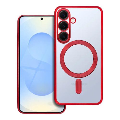 ELECTRO MAG COVER case compatible with MagSafe Samsung Galaxy S25 tok, piros