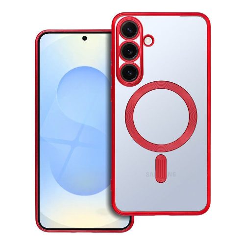 ELECTRO MAG COVER case compatible with MagSafe Samsung Galaxy S25 Plus tok, piros