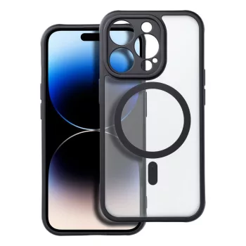   FULL MATTE MAG COVER case compatible with MagSafe for XIAOMI REDMI NOTE 14 PRO 5G tok, fekete