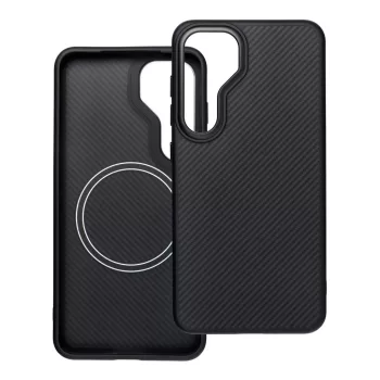   Carbon Elite Mag Cover compatible with MagSafe Samsung Galaxy S25 tok, fekete